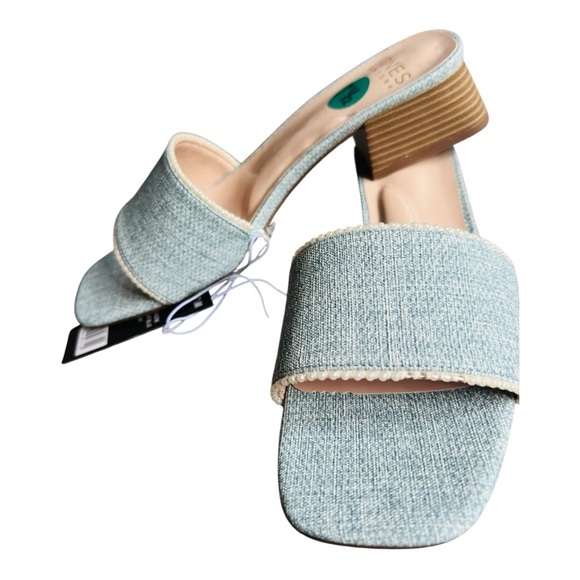 Jones New York Blue Denim Mules 7.5 - Picture 5 of 6